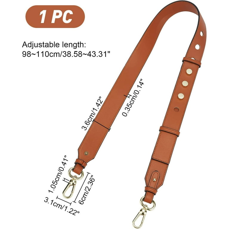 NOBRAND 43.3 inch Crossbody Bag Strap Replacement Wide Handbag Strap 1.4 inch Clutch Tote Bag Accessories for Wallet Messenger Bag Brown Adult Unisex