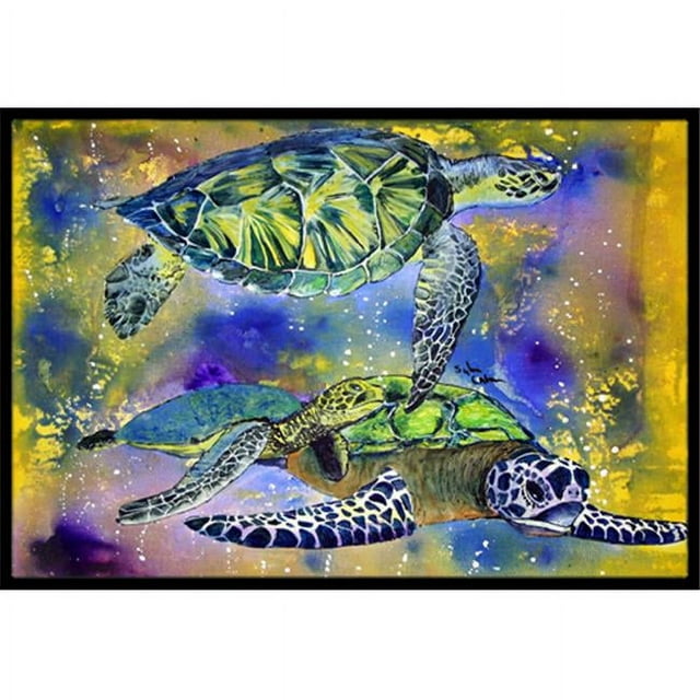 Carolines Treasures 8405-MAT Turtle Tapis Intérieur Ou Extérieur - 18 x 27 Po