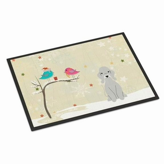 Carolines Treasures BB2562MAT Christmas Presents Between Friends Bedlington Terrier Blue Indoor or Outdoor Mat, 18 x 0.25 x 27 in.