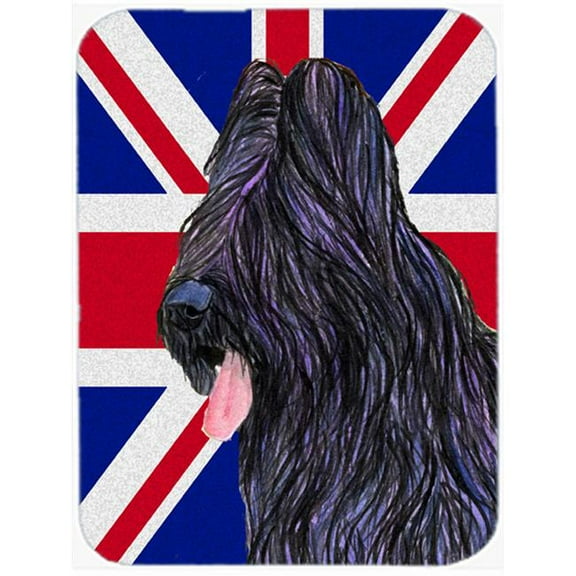 Carolines Treasures  Briard With English Union Jack British Flag Mouse Pad