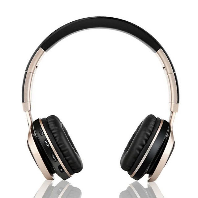 Auriculares Bluetooth, auriculares estéreo Bluetooth inalámbricos plegables sobre la oreja con micrófono y control de volumen, compatibles con auriculares inalámbricos y con cable TUNC Sencillez