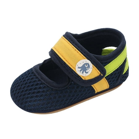 

kpoplk Slippers For Kids Summer Children Toddlers Boys And Girls Flat Floor Sports Mesh Breathable And Toddler Sneaker(Blue)
