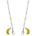 thumbnail image 1 of Silvertone 3-D Yellow Enamel Bananas Silvertone Face Mask Necklace, 1 of 2