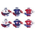 thumbnail image 5 of GYRATEDREAM 4th of July Baby Girl Birthday Outfit Newborn American Flag Romper+Ruffle Tulle Skirt+Headband+Shoes Independence Day 4pcs Set for, 5 of 5
