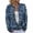Blue, variant on Kaondbfi Women's Cardigan, Open Front Cardigans Cute Flower Print Sweaters Crew Neck Button Down Trendy Fall Tops Coat Winter Clothing for Women