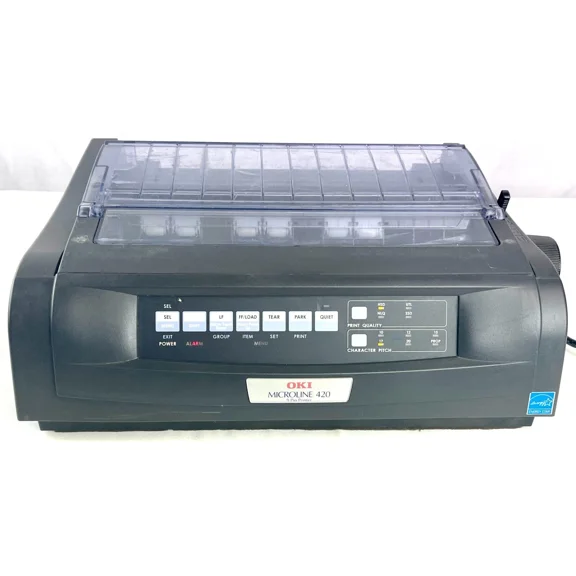 OKI Microline 420 Parallel 9-Pin Dot Matrix Printer High-Speed Industrial Impact Printing P/N D22900A