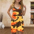 thumbnail image 2 of WRKEKC Jumpsuit for Girls Sleeveless Floral Print Spaghetti Strap Romper with Pockets Summer Casual Short Overalls for Kids 5-14 Years, 2 of 5