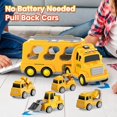 thumbnail image 4 of Toddlers Construction Toys for Kids 3-9 Year Old，5 in 1 Friction Power Vehicle Car for 3 4 5 6 7 Years Old Boys Girls，Carrier Truck Transport Toys for Christmas and Birthday Gifts, 4 of 7
