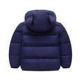 thumbnail image 2 of SILVERCELL Kids Boys Girls Warm Fleece Hooded Coat Winter Down Coats Jackets Outwear, Dark Blue, 1-6 Years, 2 of 3
