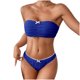 thumbnail image 1 of Trajes de Baño para Mujeres Sexy Tubo de Color Sólido Correa Superior Bikini, Traje de Baño Dividido para la Playa Y la Piscina, 1 of 9
