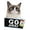 Premium Poster & Push Pin Bundle, variant on Grumpy Cat - Go Away Wall Poster, 22.375" x 34", Framed
