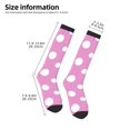thumbnail image 2 of Gaeub Chaussettes à Pois Violets et Blancs Design Extensible Tube Haut pour Hommes Femmes Adolescents, Chaussettes de Softball Soccer pour Randonnée, Sport, 2 of 6