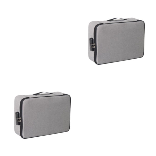 Cateissary Organizador de bolsa de viaje duradero para bolsos y bolsas de asas Bolsa de almacenamiento de documentos Organizador de documentos gris 2Conjunto