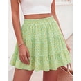 thumbnail image 6 of BTFBM Summer Skirts for Women Floral High Waist Shorts Underneath Boho Tiered Flowy Tennis Skorts Casual Mini Skirt, 6 of 7