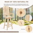 thumbnail image 7 of EPICOZY Wood Adirondack Swivel Bar Chair, Rustic Outdoor Solid Log Bar Stool with High Back, 500 LBS Capacity, 29.9" Patio Counter Height Chair for Porch, Deck, Pub, Cabin, Natural, 7 of 7