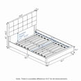 thumbnail image 5 of Furinno LAVAL Queen Upholstered Bed Frame with Button-Tufted Headboard and 12-Piece Wooden Slat Support, Light Grey, 5 of 9