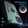 thumbnail image 3 of ELEHOLD Full Body Case for iPhone 12,Shockproof and Anti-Drop Phone Case Built-in Bracket Car Magnetic,Darkgreen, 3 of 8