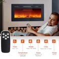 thumbnail image 3 of EDTara 36 Inch Electric Fireplace, Recessed/Wall Mounted Ultra Slim Heater with 750/1500W, Remote Control & Touch Panel, 3 of 9