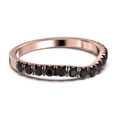 thumbnail image 3 of Radhika2 Curved Black Diamond Moissanite Ring 18K Rose Gold Over Silver, 3 of 4