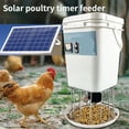 thumbnail image 2 of Solar Poultry Automatic Timing Feeder Chicken, Duck, Goose, Pigeon Trough Fish Pond Feeder ,One-Click Setup, 2 of 6