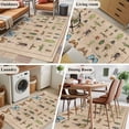 thumbnail image 6 of Animal Biographies Area Rug 4'x6', Retro Country Dragonfly Butterflies Brown Washable Non-Slip Rugs, Low Pile Large Carpet for Living Room Bedroom Dining Room Kitchen Office Indoor Mat, 6 of 9