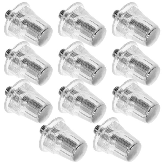 LEEYNEER 10 Pcs Pointes de Piste Femmes Crampons de Soccer Extra Larges Blanc Miss Man Transparent