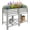 Silver/47.2"x21.7"x31.5", variant on Alvantor Elevated Raised Garden Bed with Storage Shelf, Galvanized Planter Box 47.2"x21.7"x31.5" Sliver