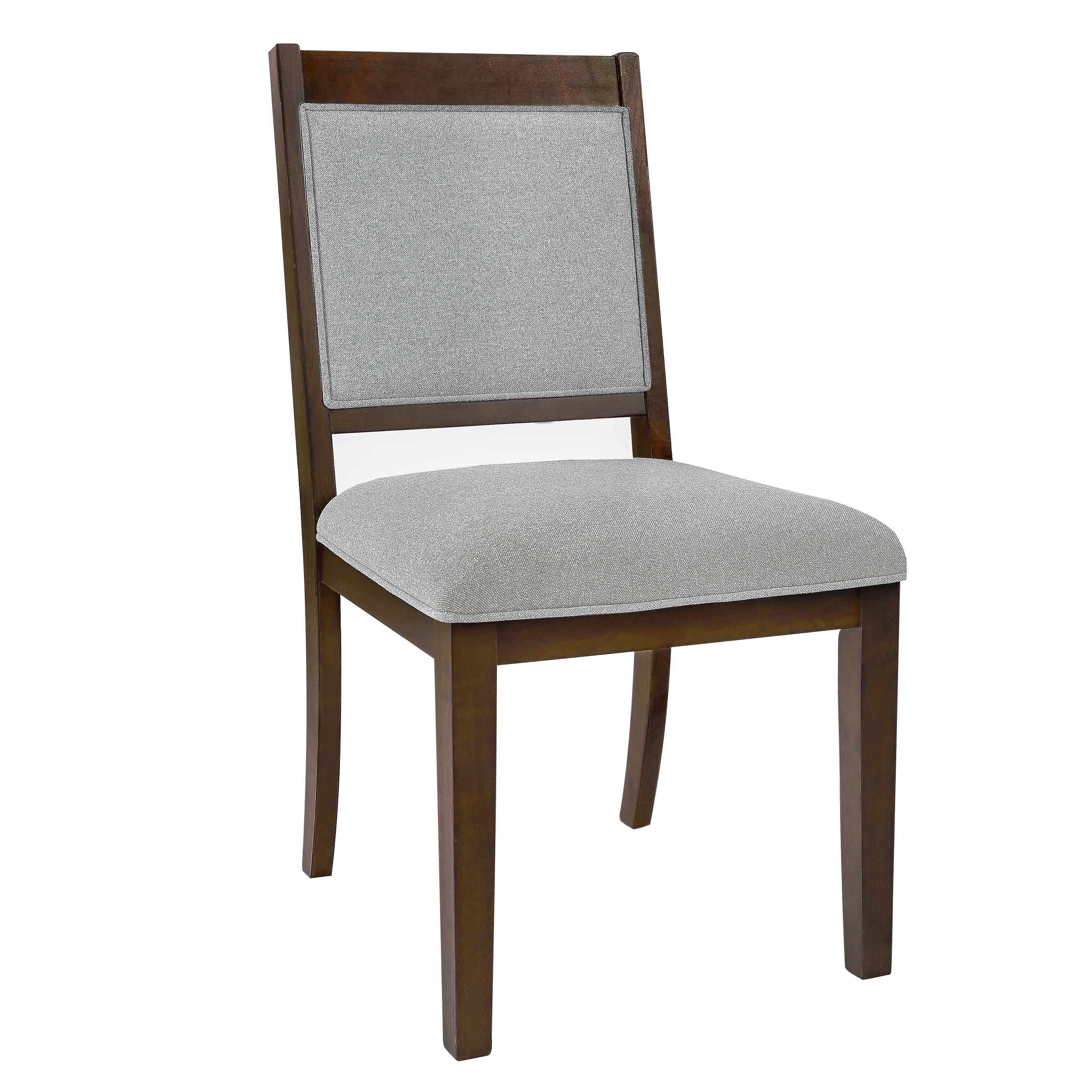 HomePop Open Back Upholstered Dining Chair, Set of 2, Gray