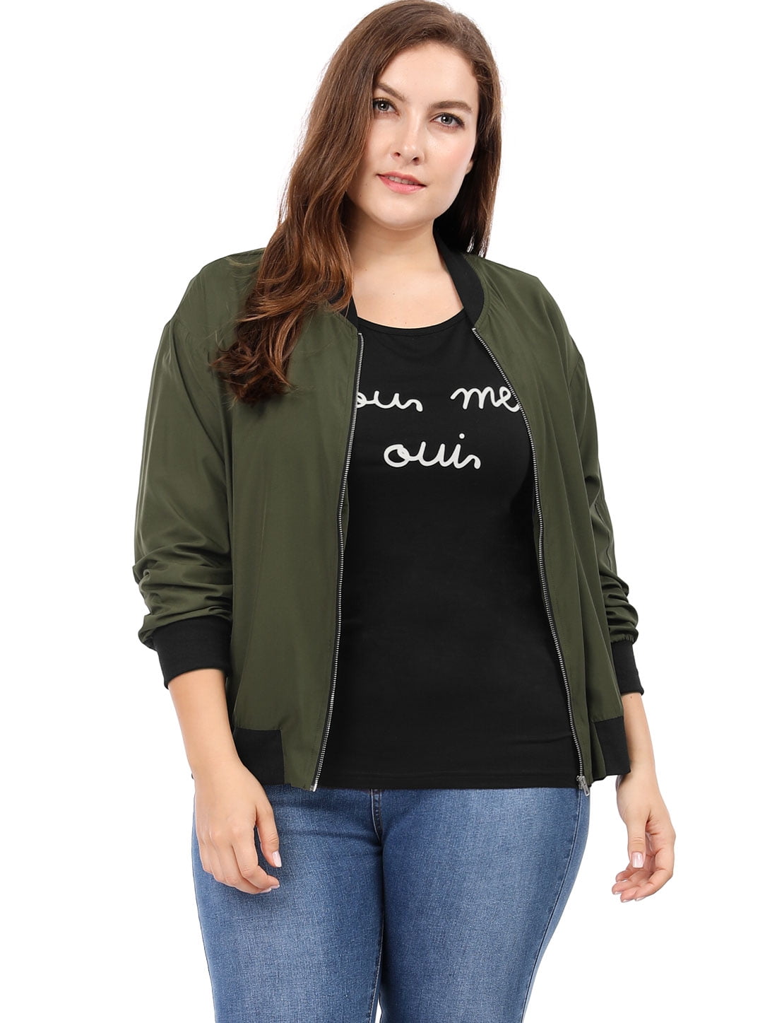 plus size green jacket