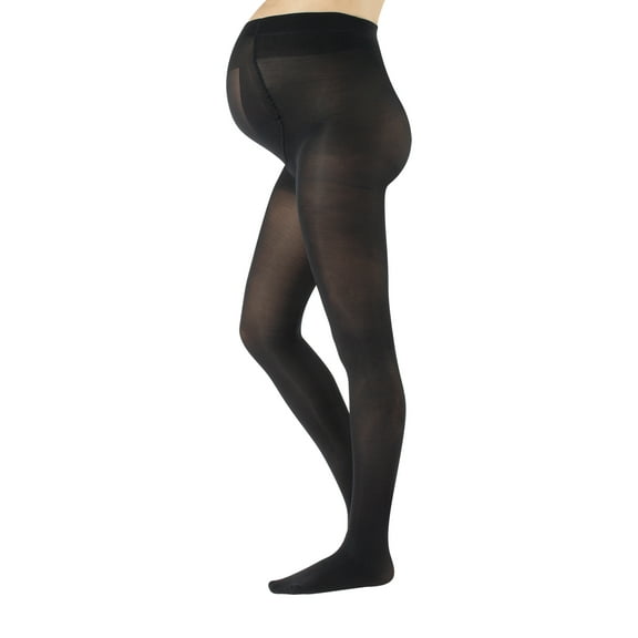 CALZITALY 2 Pairs Maternity Tights | Pregnancy Opaque Pantyhose | 40 DEN | S M L XL | Black, Blue | Made In Italy