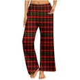 thumbnail image 3 of QATAINLAV Womens Christmas Pajama Pants Casual Elastic Waist Sleep Bottom Trousers Fashion Plaid Straight Leg Pj Pants Xmas Gift Multicolor XXXXL, 3 of 8