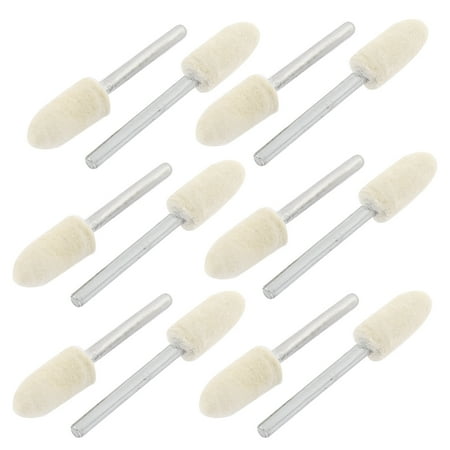 - Unique Bargains 12pcs 8mm x 18mm Cone Head 3mm Dia Shank Felt Mounted Pointed Polishing Grinding