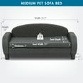 thumbnail image 6 of Paws & Purrs Multi-Cat Sofa Elevated Pet Bed for Indoor Cats Raised Cats Couch with Removable Washable Mattress Cover for Kittens, Dogs - 35.5" Wide, Ash, 6 of 12