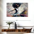 thumbnail image 3 of Elephant Stock African Dancer Wall Art - Horizontal Canvas Wall Art - Living Room Wall Decor - People Canvas - Beige And Brown Decor - 39" x 26", 3 of 8