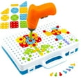 thumbnail image 4 of Bangcool Kids Drill Toy Set Educational Creative Drill Works Toys Building Block Set, 4 of 10