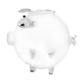 thumbnail image 4 of perfk Glass Pig Piggy Bank Money Saving Jar Cute Piggy Bank for Entrance Bar Decor Pink long mouth, 4 of 10