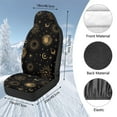 thumbnail image 7 of Uorisanigo Car Seat Cover, Premium Coral Velvet Fabric Front Seat Cover Universally Used for Cars, SUV Trucks, Set of 2, Easy-Install Summer & Winter, Golden Moon and Sun Print, 7 of 7