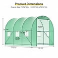 thumbnail image 5 of Greenhouses for Outdoors Winter Large Walk In Green Houses for Outside Heavy Duty with 6 Ventilated Mesh Windows & Roll-up Door & Reinforced Frame 10×7×7 FT, 5 of 8