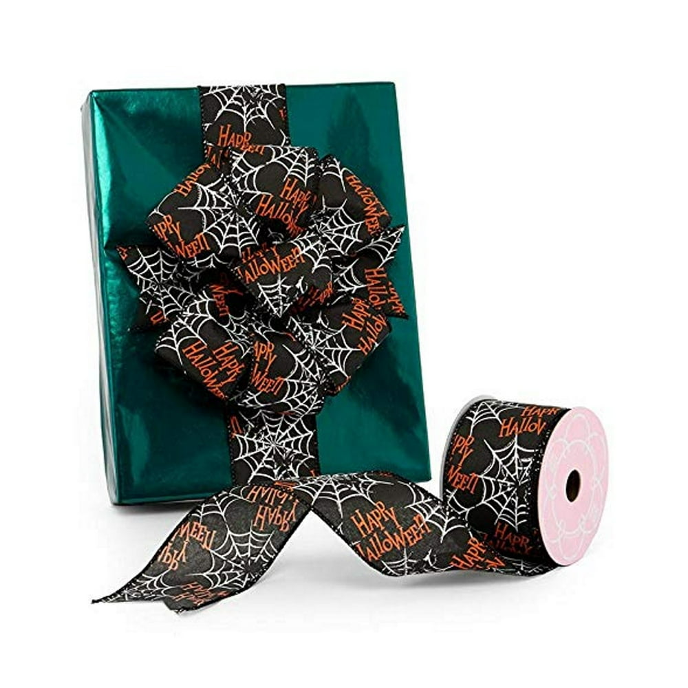 Happy Halloween Wired Ribbon 2 1/2 inches x 10 Yards (56001009