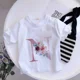 thumbnail image 3 of Camiseta de algodón con 26 letras en inglés ABCD, camiseta de verano para niños con flores, ropa informal de dibujos animados, camisetas de manga corta para niñas y niños, 3 of 5