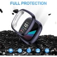 thumbnail image 3 of 4-Pack Screen Protector Case Compatible with Fitbit Sense/Versa 3, Screen Protector TPU Protective Screen Cover Saver Bumper for Sense Smartwatch (Black/Charcoal/Rose Gold/Clear), 3 of 7