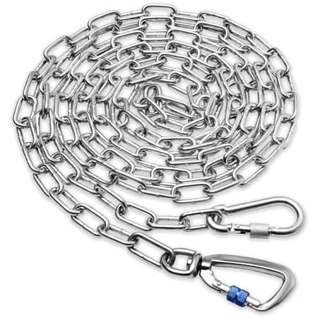 Heavy Duty 30FT Metal Dog Chain Chew Proof Strong Swivel Hook For Medium Large Dogs Up To 150LBS Outdoor Yard Camping Tie Out Lead