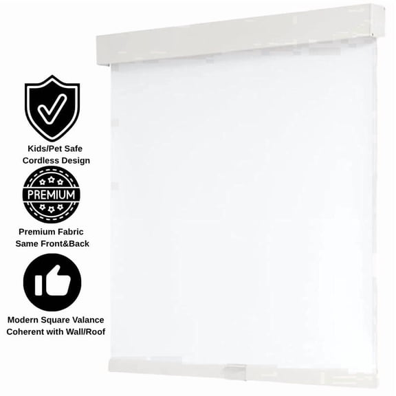 Blackout Roller Shades Cordless Blinds for Windows, Free-Stop Shades with Valance, 57W*70H