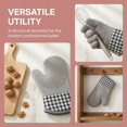 thumbnail image 6 of Oven Glove Cute,Cooking Mittens,Oven Mittens for Kitchen,Oven Gloves for Kitchen,Washable Silicone Oven Mitts Heat Resistant 500°F, Potholders for Kitchens Cooking Baking（Gray, 6 of 10