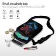 thumbnail image 7 of HELLHERO Small Crossbody Purse Wolf Pattern 4.33"x1.97"x7.09" 2 Layers Adults for Daily Use with Zipper, 7 of 7