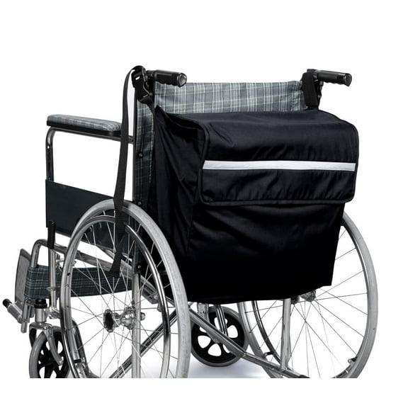 Wheelchair Bag,Wheelchair Backpack Bag,Wheel Chair Storage Tote Accessory-Large Capacity with Reflective Stripe for Walker Rollator Wheelchair Transport Chair
