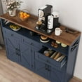 thumbnail image 6 of Vabches 51'' Large Sideboard Buffet Cabinet, Farmhouse Kitchen Buffet Cabinet with Charging Station, Storage Drawers and Adjustable Shelf, Wood Coffee Bar Cabinet for Living Room, 6 of 10