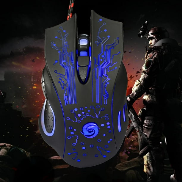 3200DPI LED Óptico 6D USB Wired Gaming Game Mouse Pro Gamer Ratones para PC