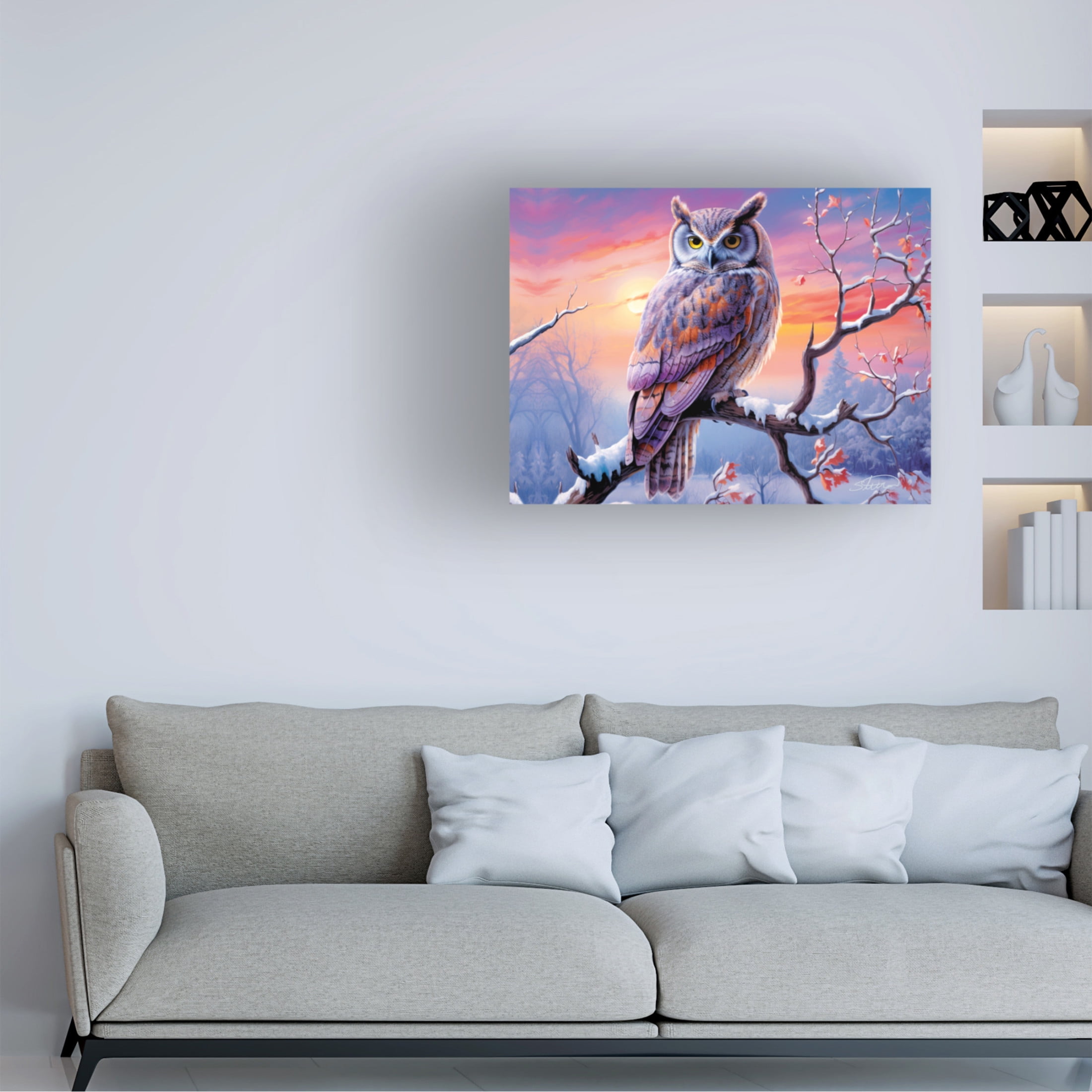 Canvas Wall Art - Stewart 'Perfect Evening' Wall Art for Living Room, Bedroom, or Office Décor by Trademark Fine Art - 47 x 35 Inches