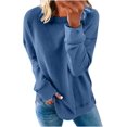 thumbnail image 1 of Pull-Over Fin pour Femmes Hauts Amples Décontractés Pull Mode Confortable Chandails en Molleton Manches Longues Blouses Chemises Femmes, 1 of 3